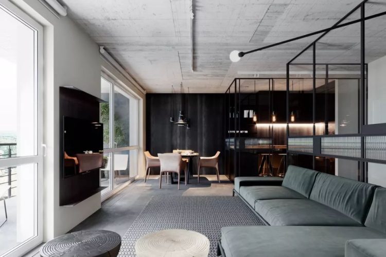 简约富有质感的86平现代住宅