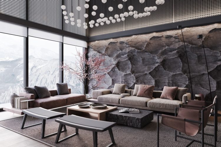 日式与工业风的融合!挪威山坡豪华住宅